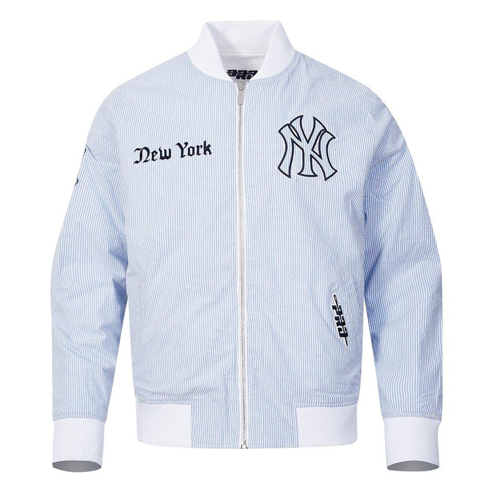 Pro Standard Men's MLB New York Yankees Country Club Seersucker Jacket - Seersucker Blue - SEERSUCKER BLUE